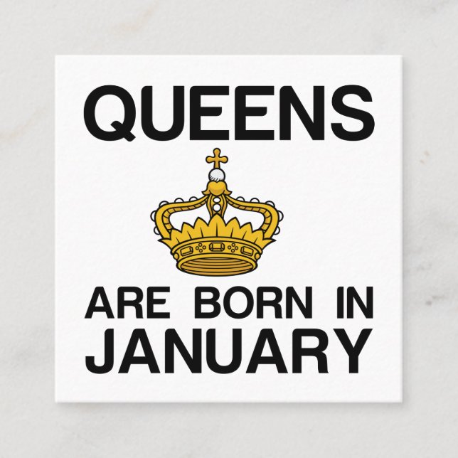 QUEENS ÄR FÖDD I JANUARY (Framsida)