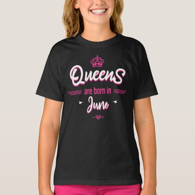 Queens are born in june t shirt (Framsida)