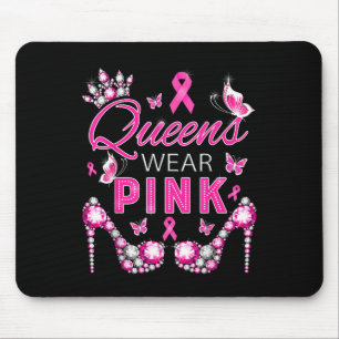 Queens Bära Rosa Breast Cancer Awareness Ribbon Su Musmatta