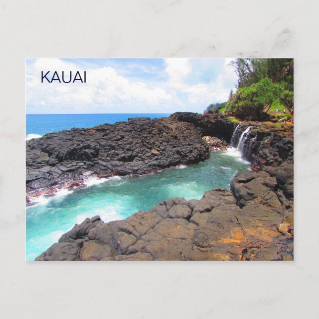 Queen's Bath, Kauai, Hawaii Postcard Vykort (Framsida)