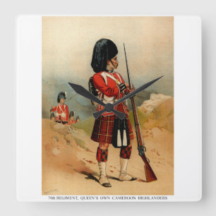 Queens Cameroon Highlanders Fyrkantig Klocka