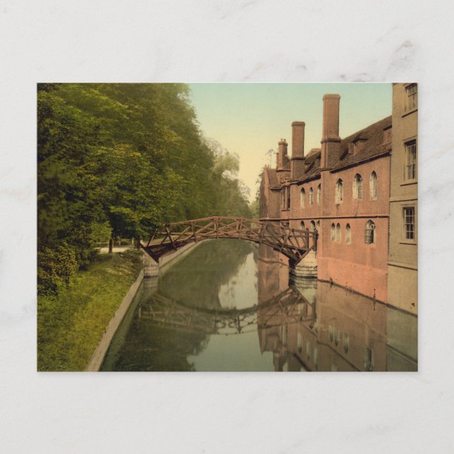 Queens' College Bridge, Cambridge, England Vykort (Framsida)