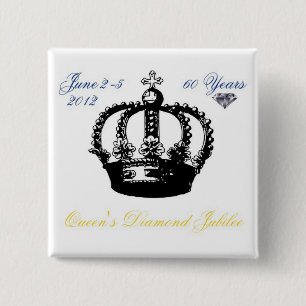 Queens Diamond Jubilee 2012 Button Knapp