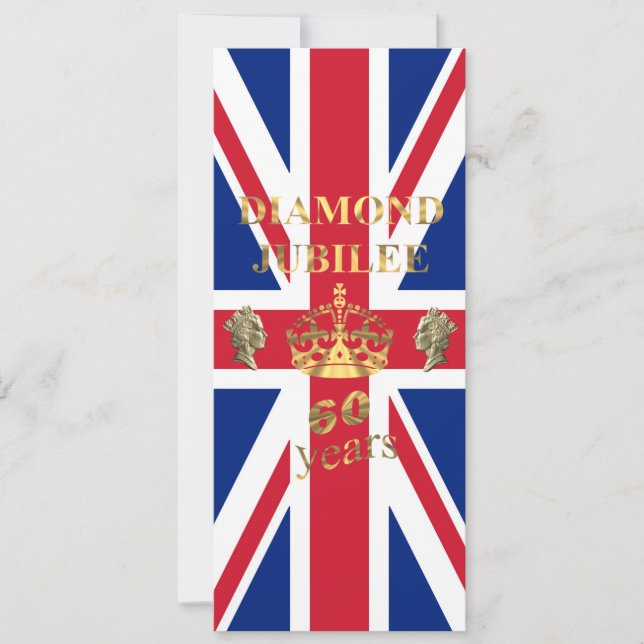 Queens Diamond Jubilee Inbjudningar (Framsida)