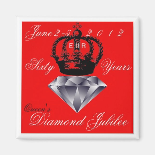 Queens Diamond Jubilee Magnet (Framsidan)