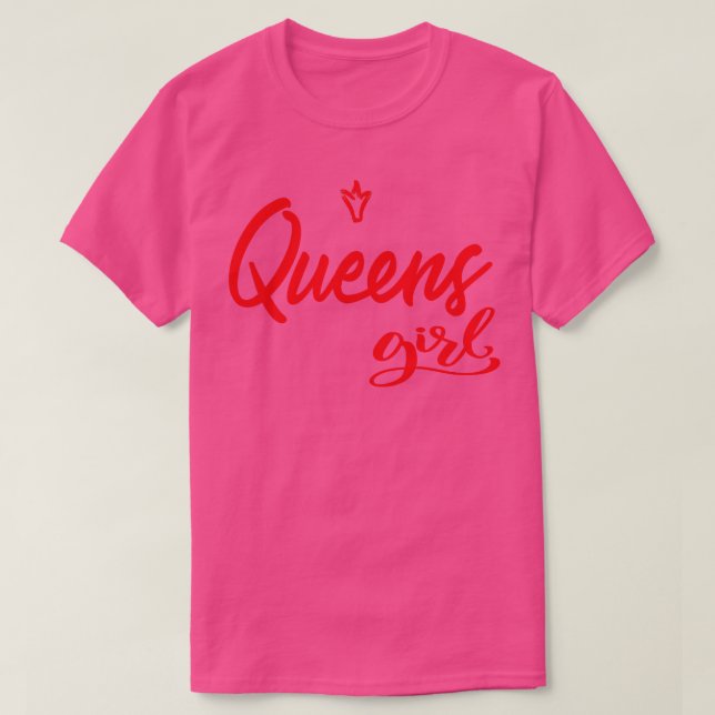 Queens Girl New York tog upp mig 1 T Shirt (Design framsida)