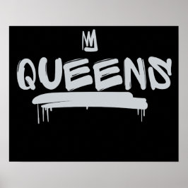 Queens graffiti märkre poster