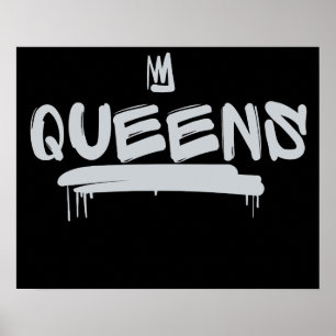 Queens graffiti märkre poster