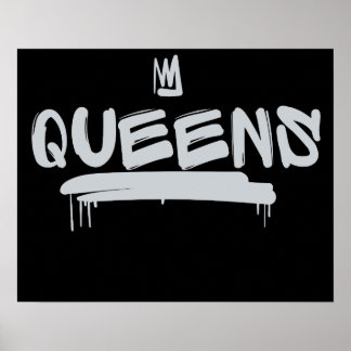Queens graffiti märkre poster