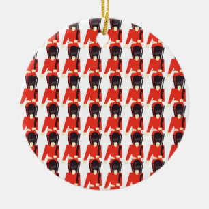 Queens Guard Soldiers Mönster Julgransprydnad Keramik