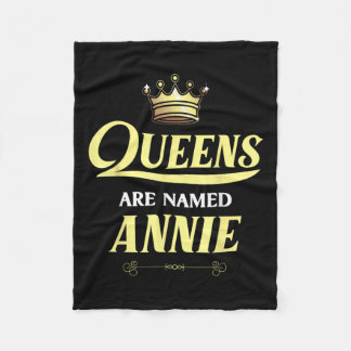 Queens heter Annie Gift Personlig Funny Bir Fleecefilt