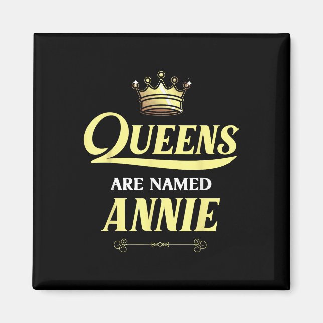 Queens heter Annie Gift Personlig Funny Bir Magnet (Framsidan)