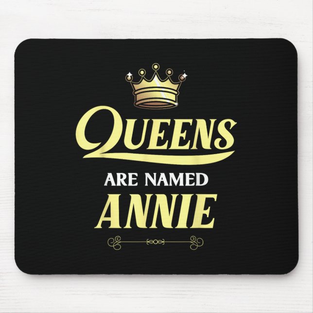 Queens heter Annie Gift Personlig Funny Bir Musmatta (Framsidan)