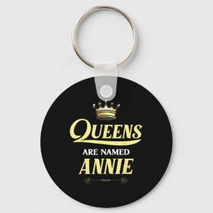 Queens heter Annie Gift Personlig Funny Bir Nyckelring
