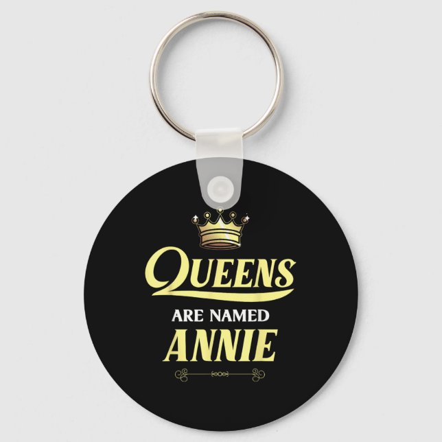 Queens heter Annie Gift Personlig Funny Bir Nyckelring (Framsida)