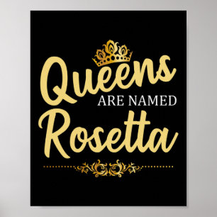 Queens heter Rosetta Personlig Funny Birthd Poster