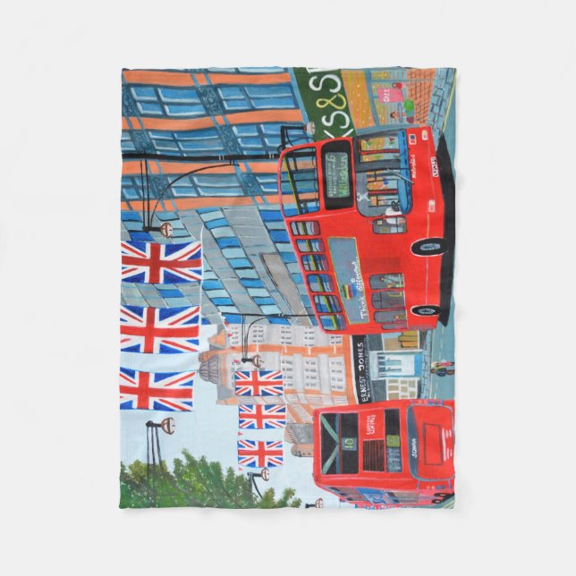 Queen's Jubilee London Fleece Blanket (Framsidan)
