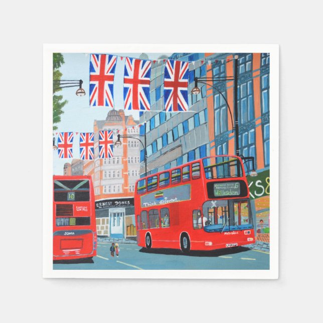 Queen's Jubilee London napkins Pappersservett (Framsidan)