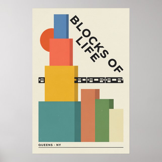 Queens modernistiska stadsposter poster (Framsidan)