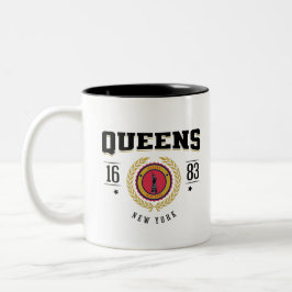 Queens New York 1683 Black Två-Tonad Mugg
