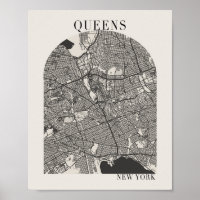 Queens New York Boho Arch Beige Street Karta