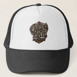 Queens New York City utsmyckad typsnitt bro Design Keps
