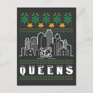 Queens New York God jul Vykort