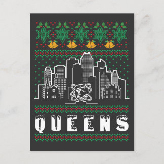 Queens New York God jul Vykort