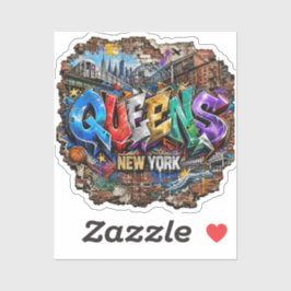 Queens New York Graffiti Väggkonst Klistermärken