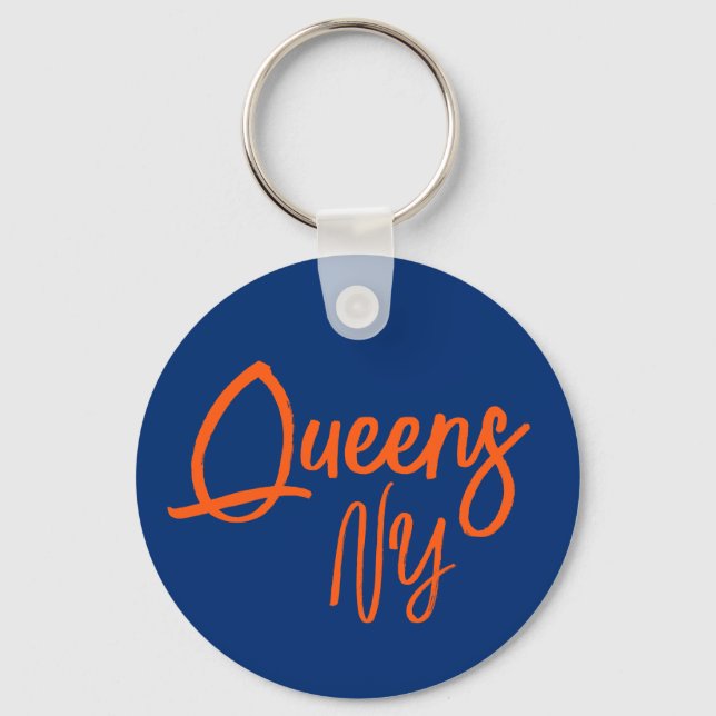 Queens, New York Keychain Nyckelring (Framsida)