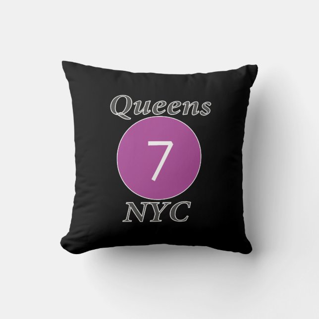 Queens NYC 7 Train Kudde (Framsida)