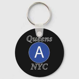 Queens NYC A-Tåg Nyckelring