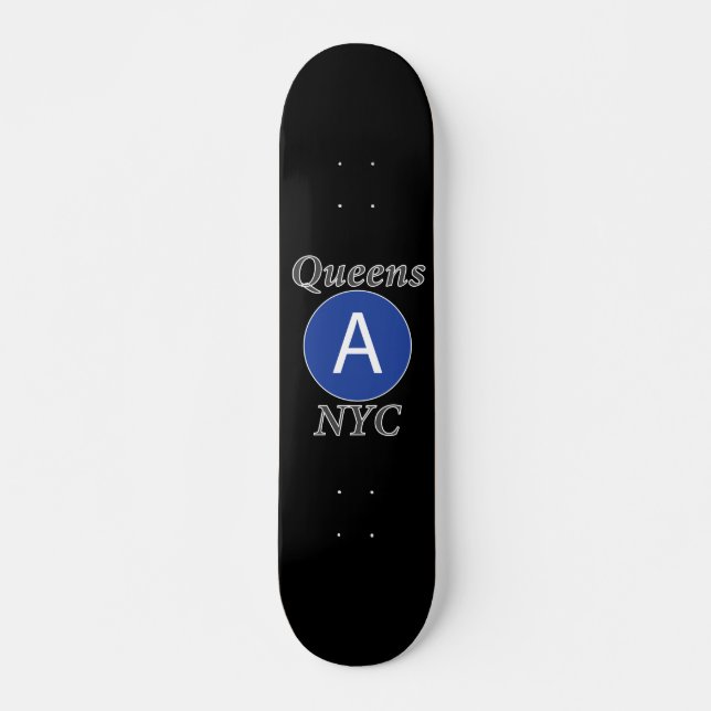 Queens NYC A Train Mini Skateboard Bräda 18,5 Cm (Framsida)