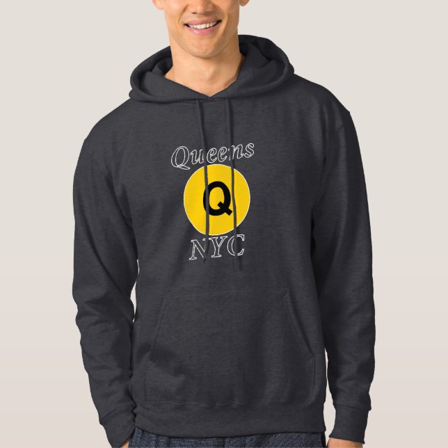 Queens NYC Q Train Hoodie (Framsida)