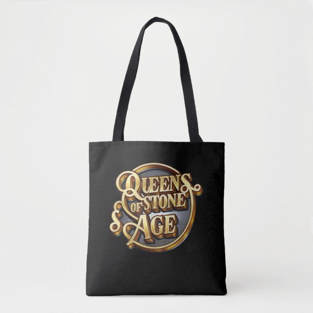 Queens of the Stone Age Design Svarta Handväskor Tygkasse (Framsida)