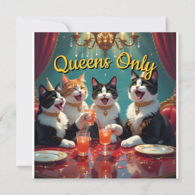 Queens only! inbjudningar (Framsida)