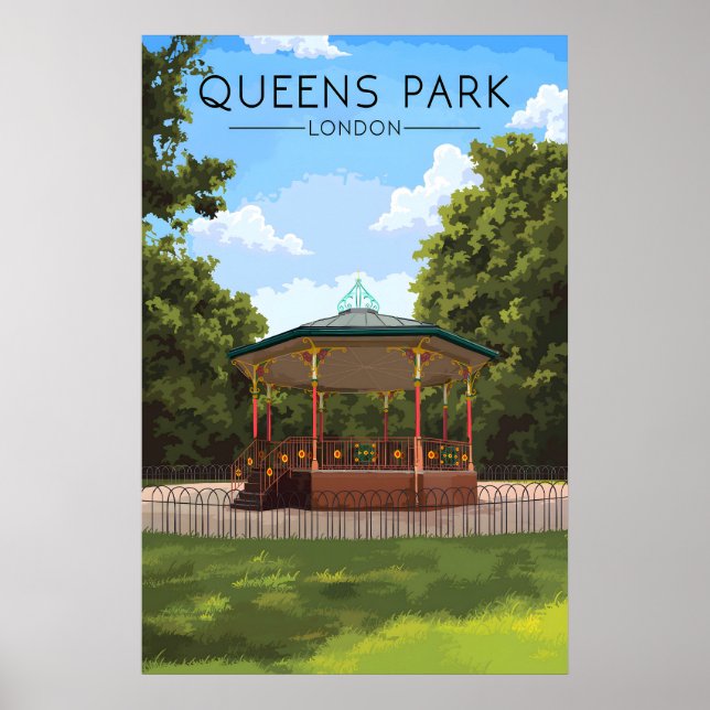 Queens Park London Resemalannonsaffisch Poster (Framsidan)