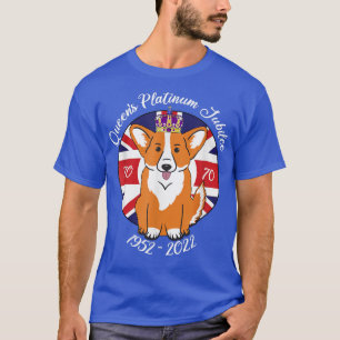 QUEENS PLATINUM JUBILEE 19522022 Corgi i Krona T Shirt