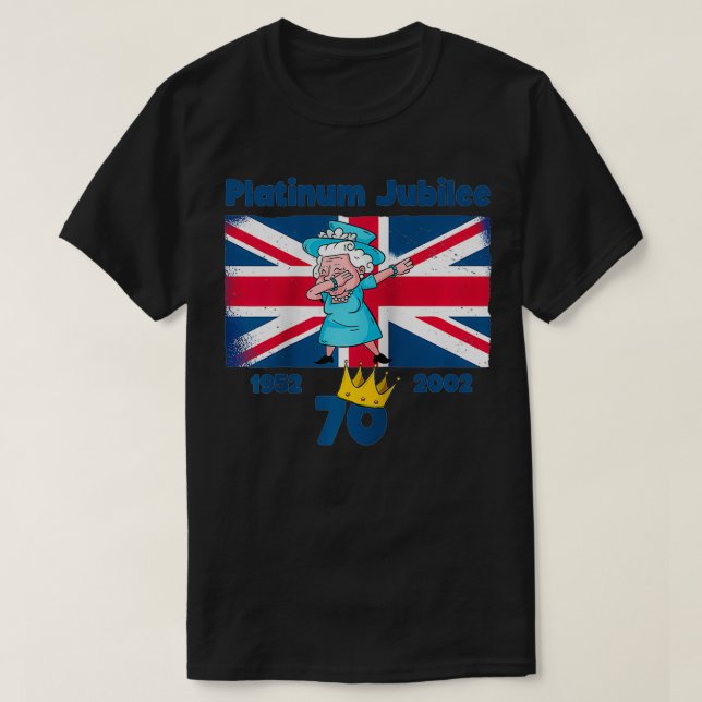 Queen's Platinum Jubilee 2022 70 British Monarch Q T Shirt (Design framsida)