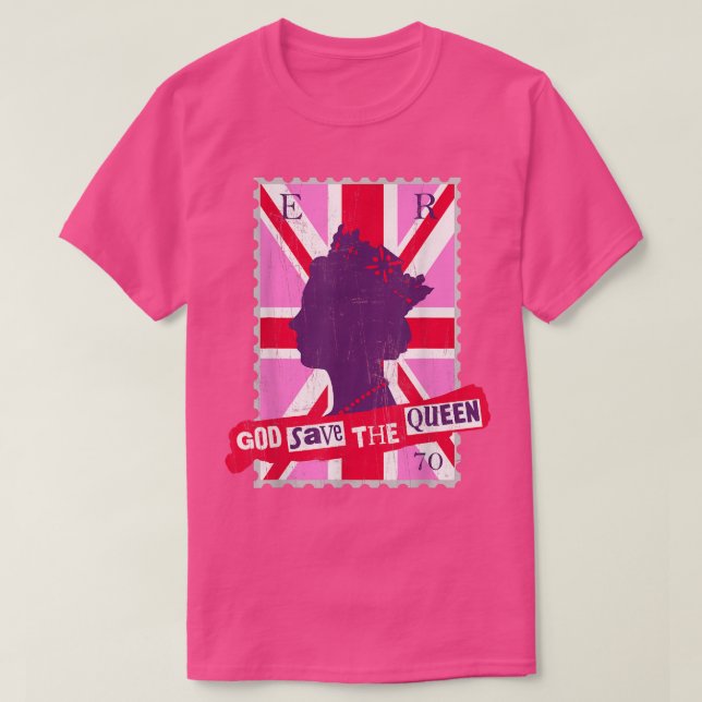 QUEEN'S PLATINUM JUBILEE GOD SPARA DÅ T-Shir T Shirt (Design framsida)
