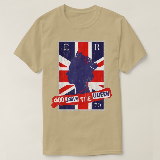 Queens Platinum Jubilee God Spara Drottningen -97 T Shirt (Design framsida)