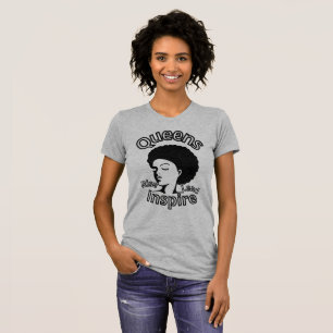 Queens Ride Lead Inspire, svart historik månad T Shirt