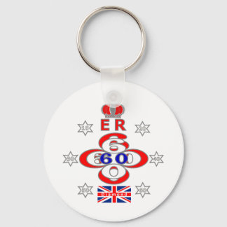 Queens Royal Jubilee-stjärnor Nyckelring
