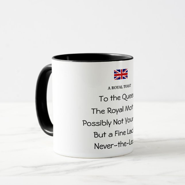 Queen's Royal Toast Funny Coffee Mugg (Framsida vänster)