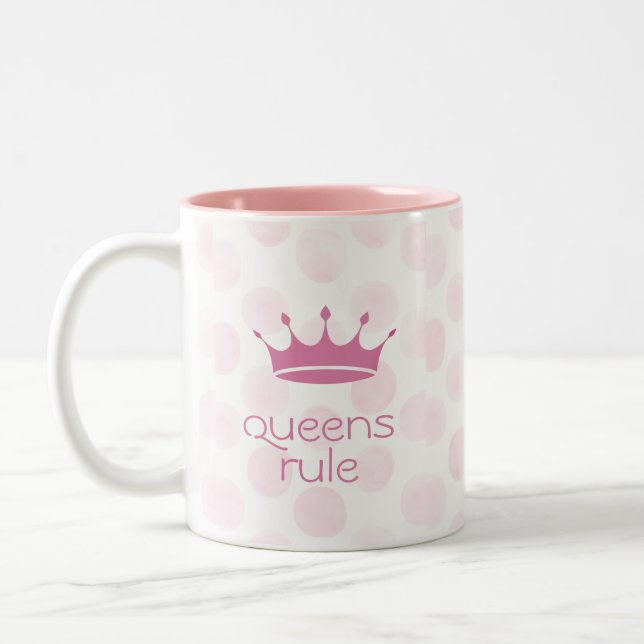 Queens Rule Crown  Två-Tonad Mugg (Vänster)