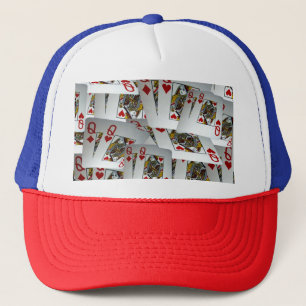 Queens Scattered Poker Cards, Truckers Hat Keps