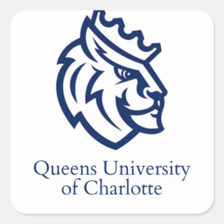 Queens University of Charlotte  Fyrkantigt Klistermärke