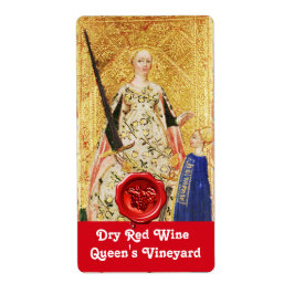 QUEENS VINEYARD RED VIN VAX SEAL/ ANTIQUE TAROTS FRAKTSEDEL