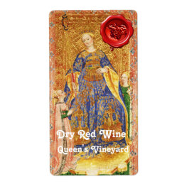 QUEENS VINEYARD RED VIN VAX SEAL/ANTIQUE TAROTS FRAKTSEDEL