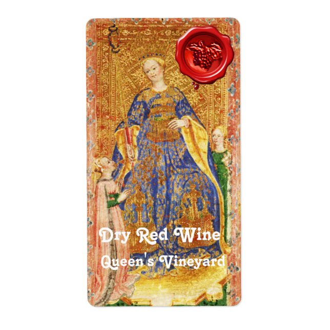 QUEENS VINEYARD RED VIN VAX SEAL/ANTIQUE TAROTS FRAKTSEDEL (Framsidan)